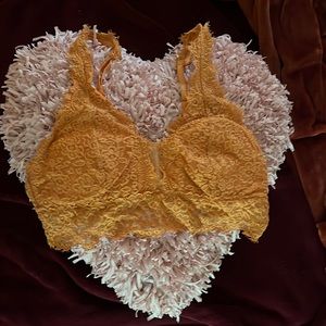 Orange Aerie Bralette small padded